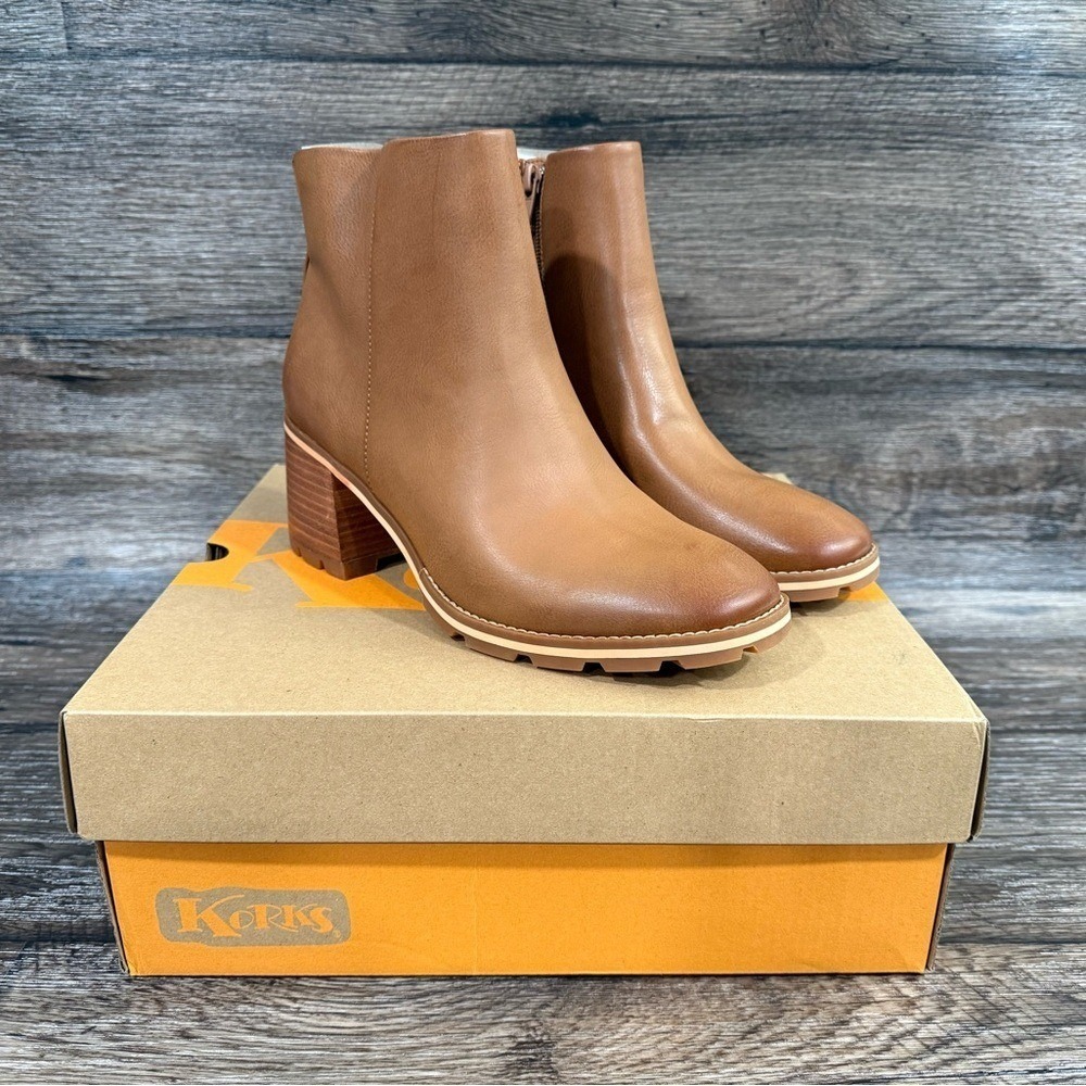 KORKS Chandler Heeled Bootie LIGHT TAN NEW SZ 7